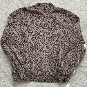 Abercrombie & Fitch Leopard Print Sweatshirt - Brown and Black